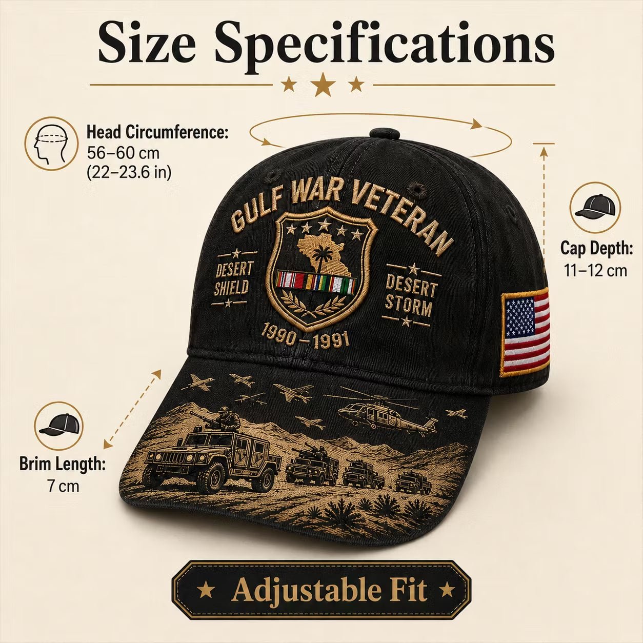 Desert Storm Veteran Commemorative Cap
