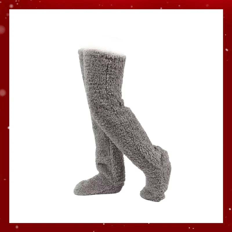 🏆Flash Sale⚡🏆#1 Best Seller ⏰ 💕Comfort Plush Fleece Knee Socks For Christmas❄️🎅