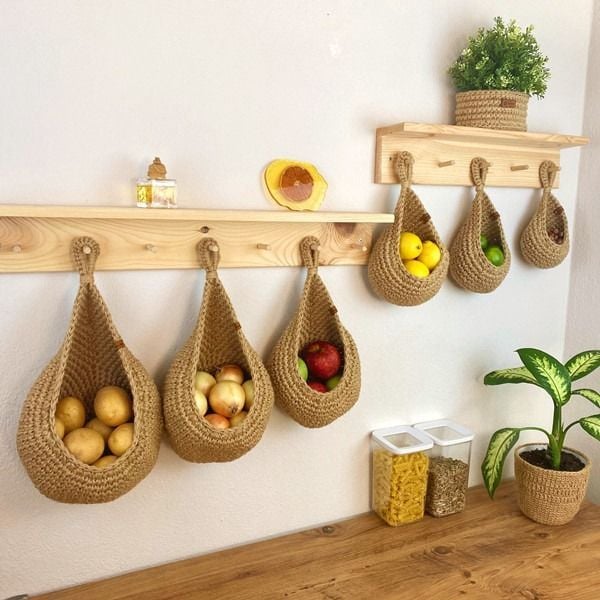Last Day 70% Discount🔥Hanging Wall Vegetable Fruit Basket