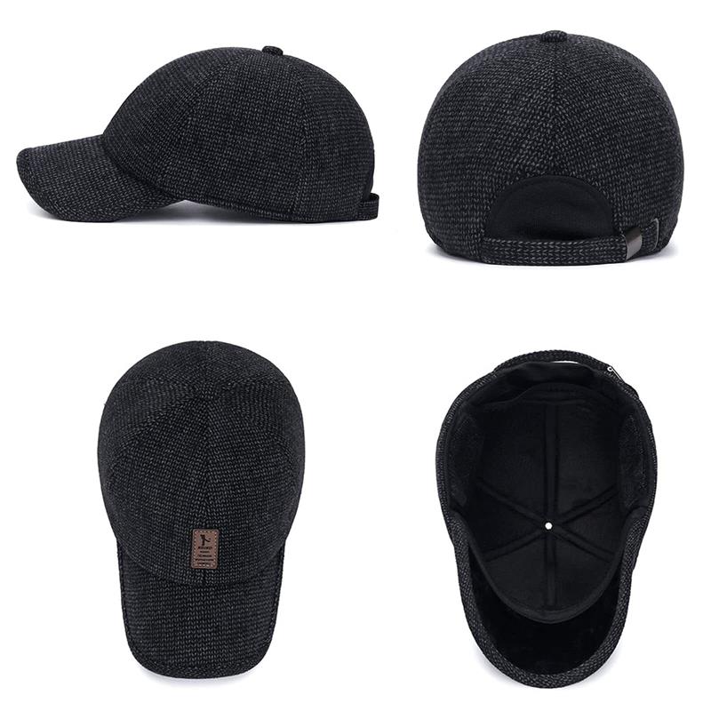 🔥49% off before Christmas 🥳-Men's Winter Baseball Cap - With Ear Muffs, Thickened Warm Hat