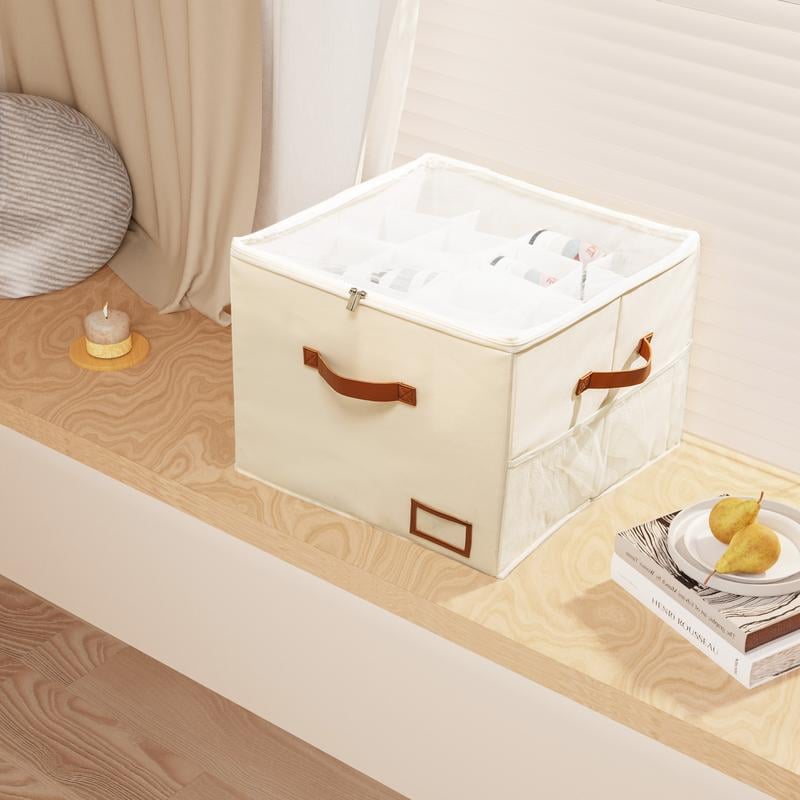👟Shoe Organizer for Closet, Fabric Shoe Storage Boxes with Clear Cover, Storage, Foldable Space-saving Storage Container Bins🔥