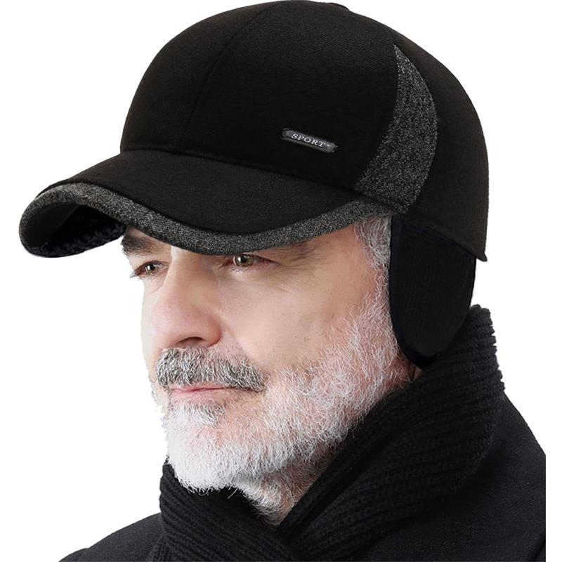 🔥49% off before Christmas 🥳-Men's Winter Baseball Cap - With Ear Muffs, Thickened Warm Hat
