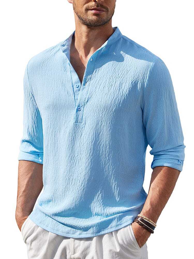 Casual Lightweight Henley Shirt