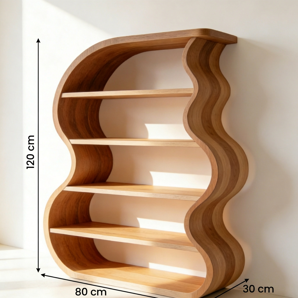 Stylowy regał na książki z designerskim wykończeniem