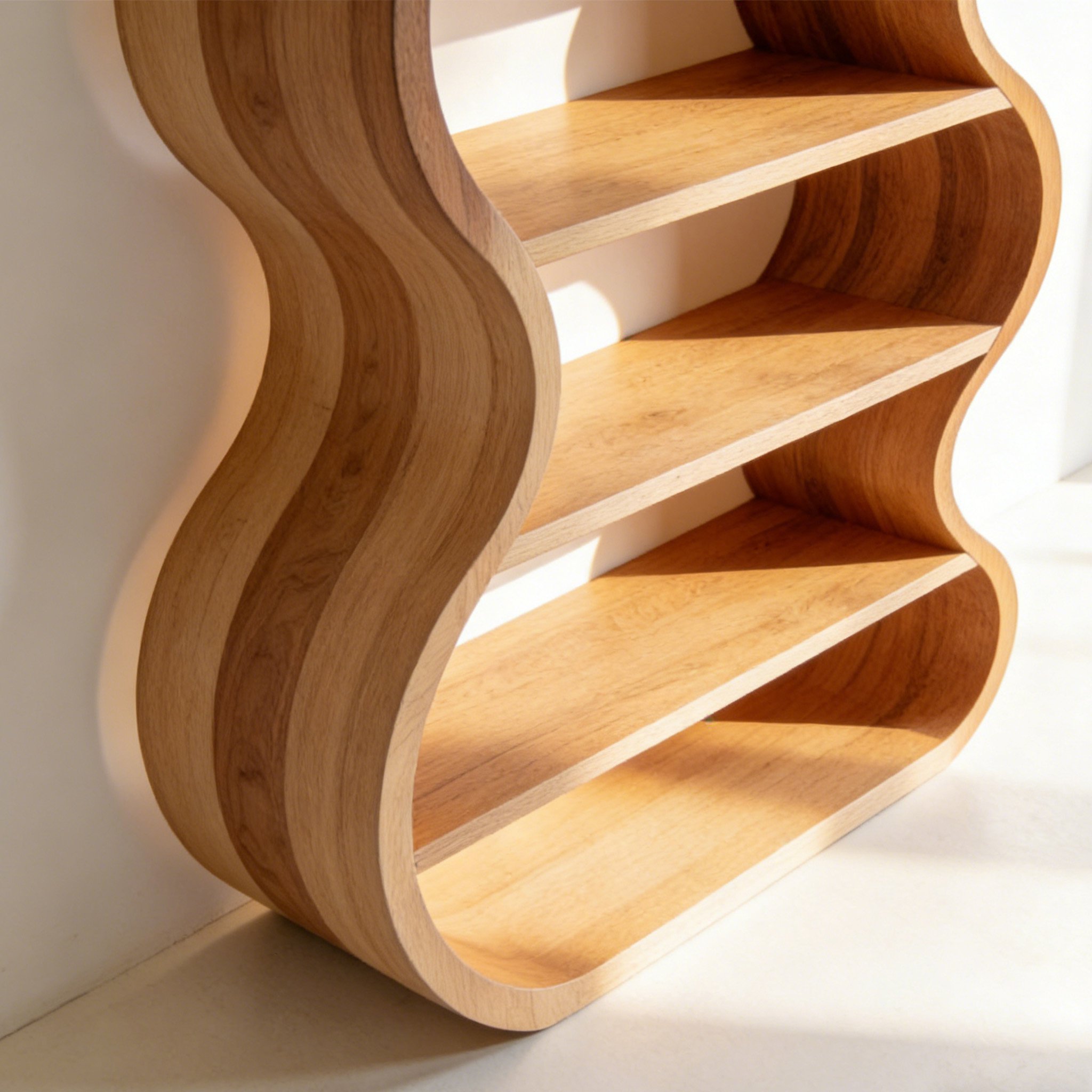 Funkcjonalny regał na książki z dużą ilością p&oacute;łek