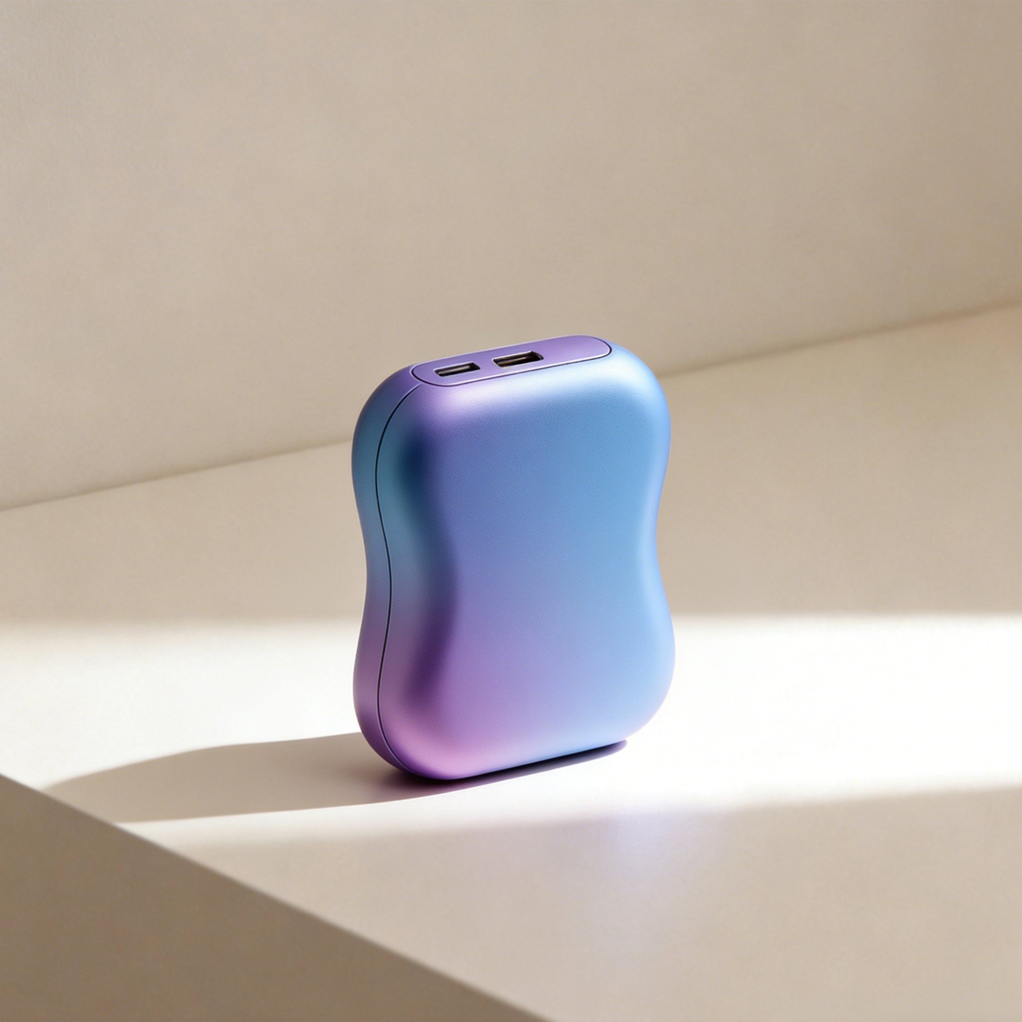 Mini power bank charging a smartphone