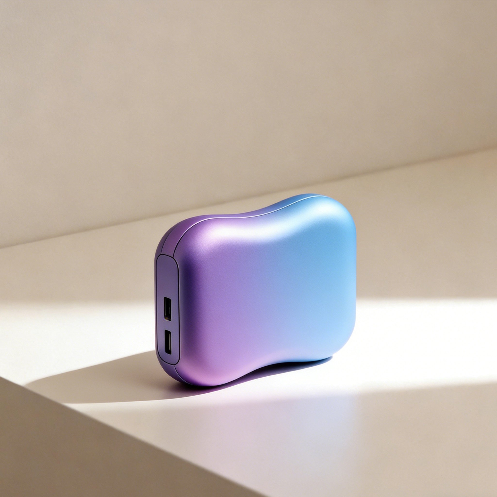 Ultra-compact portable power bank in hand