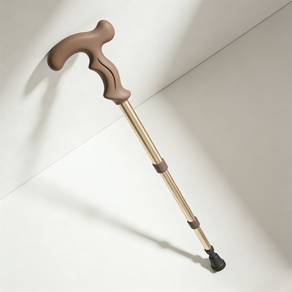 Lekki kij trekkingowy na górskiej ścieżce