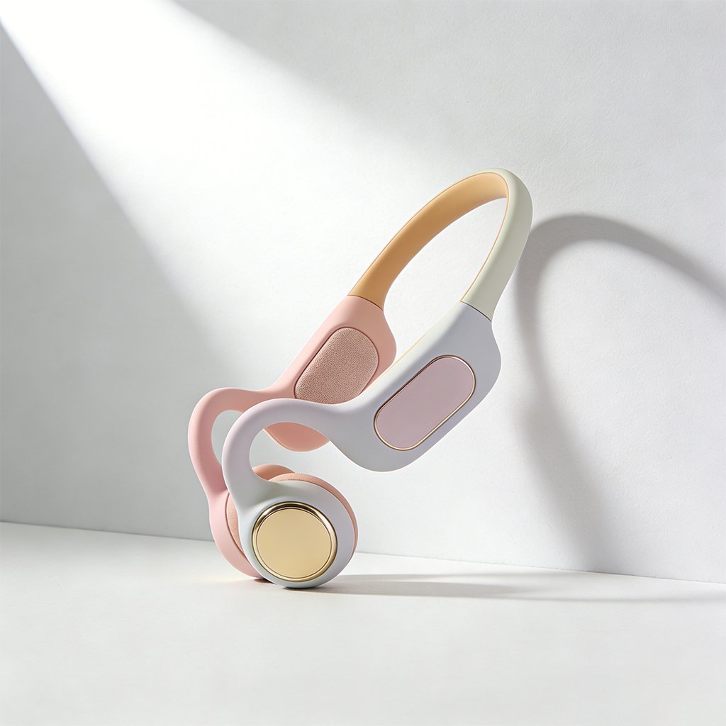 Nowoczesny design słuchawek Bluetooth nausznych