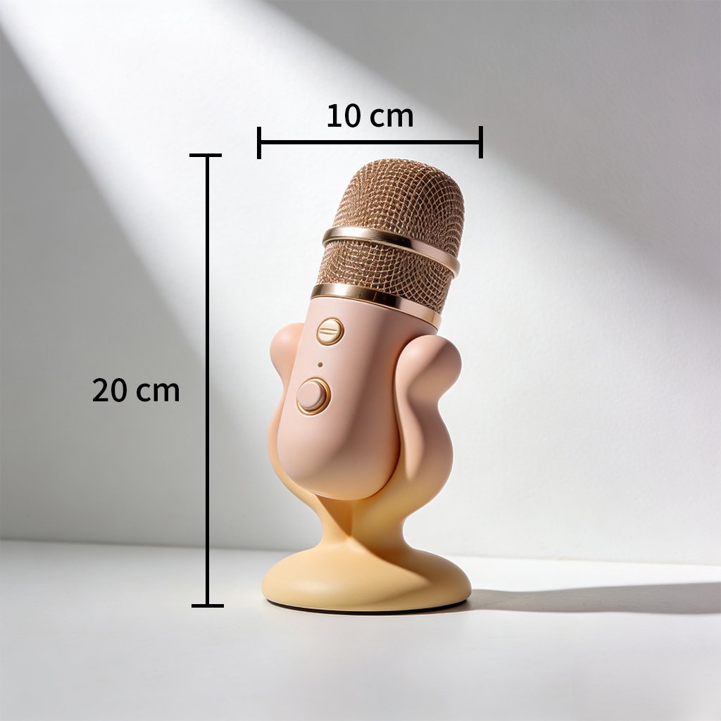 Nowoczesny bezprzewodowy mikrofon do nagrywania