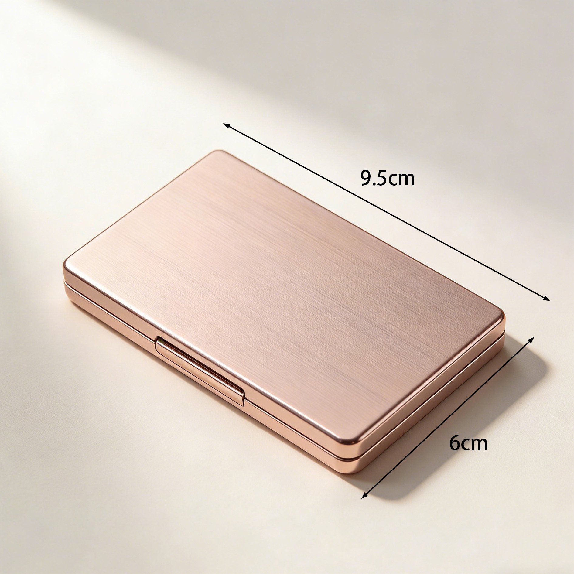 Detailansicht der hochwertigen Metall Visitenkartenbox