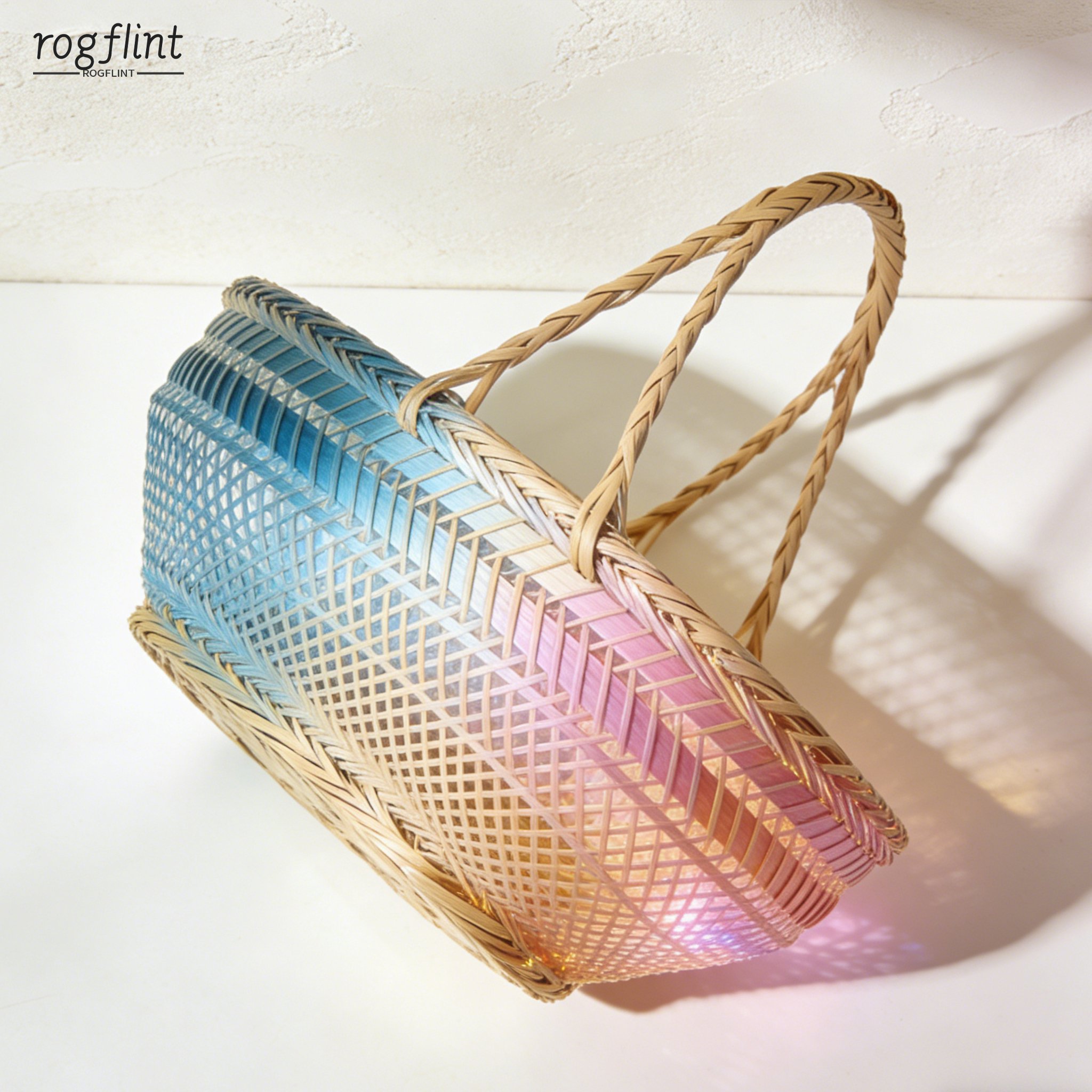 Kézzel készített bambusz tároló kosár szett 5 db