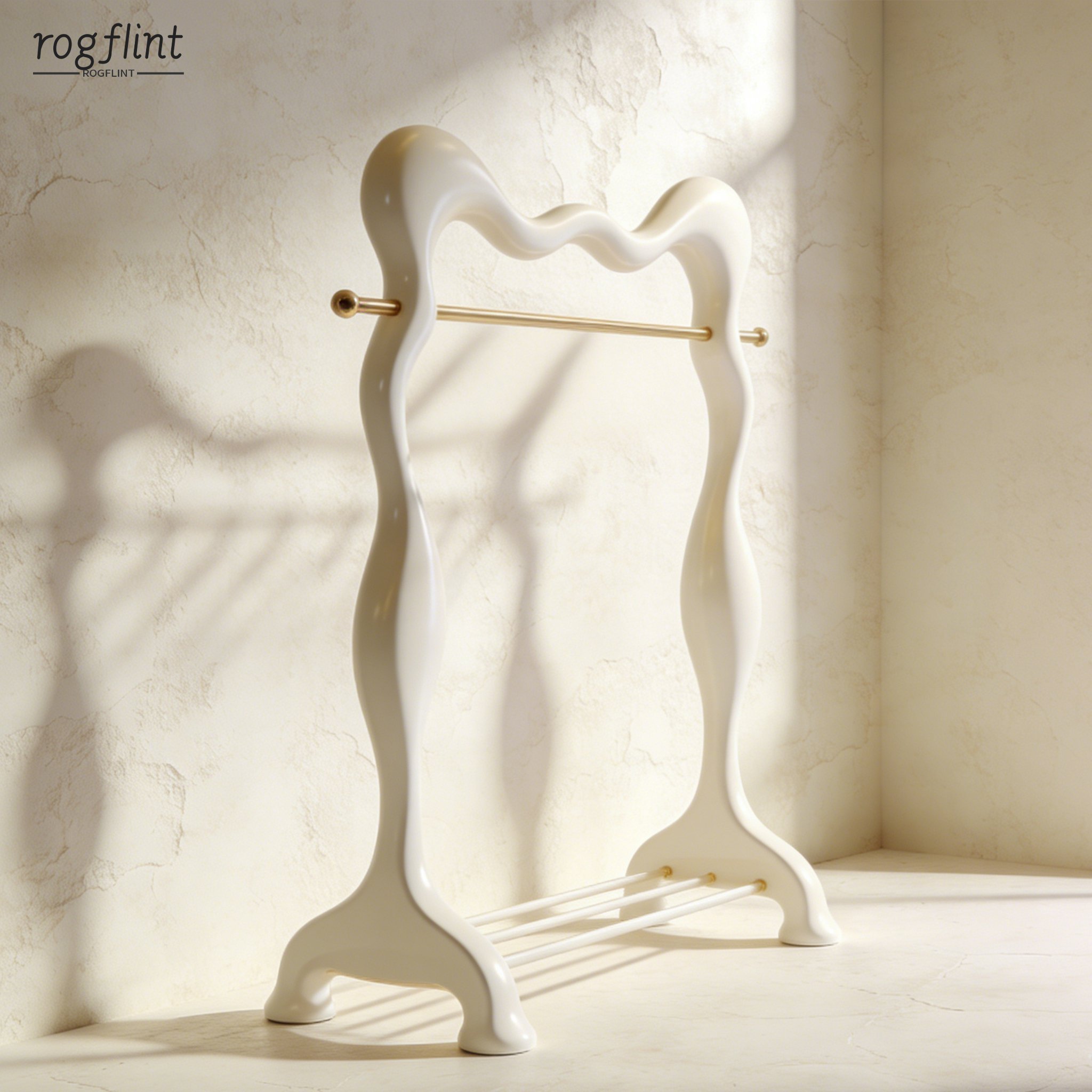 Rozsdamentes acél ruhaszárító állvány teljes képe