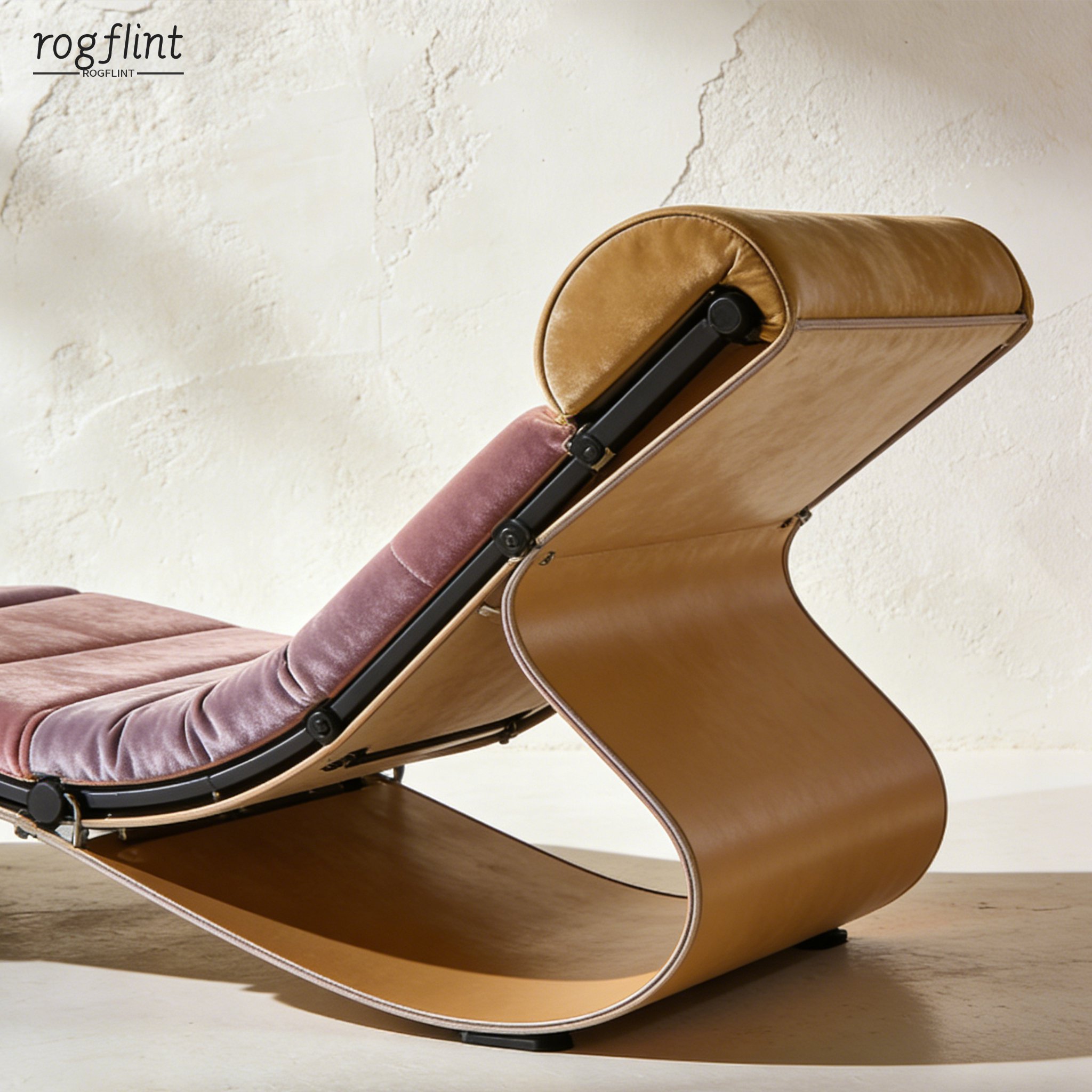 Modern designú, kényelmes nyugágy oldalnézetből