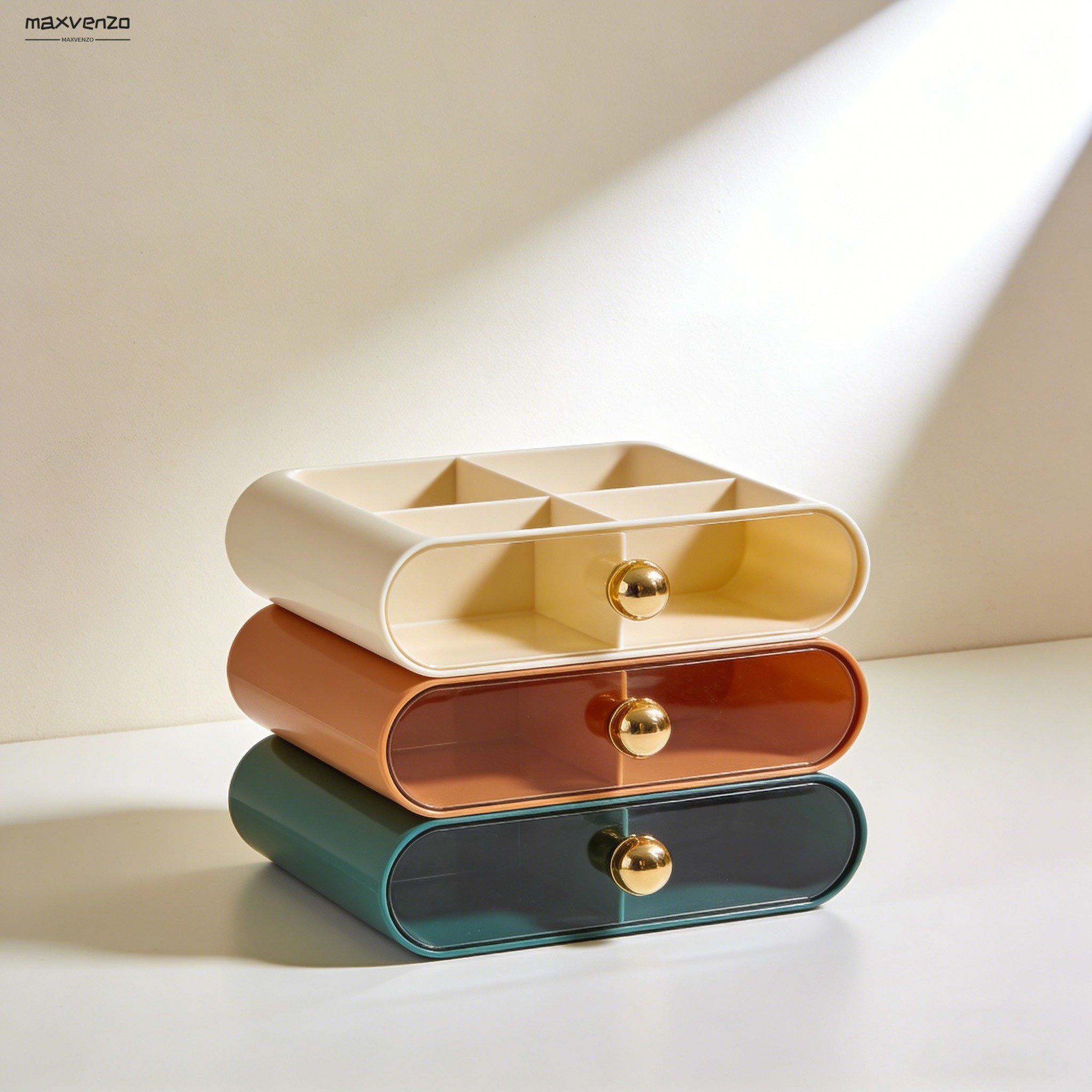 Wielofunkcyjne pudełko z przegródkami do szuflady – widok zestawu