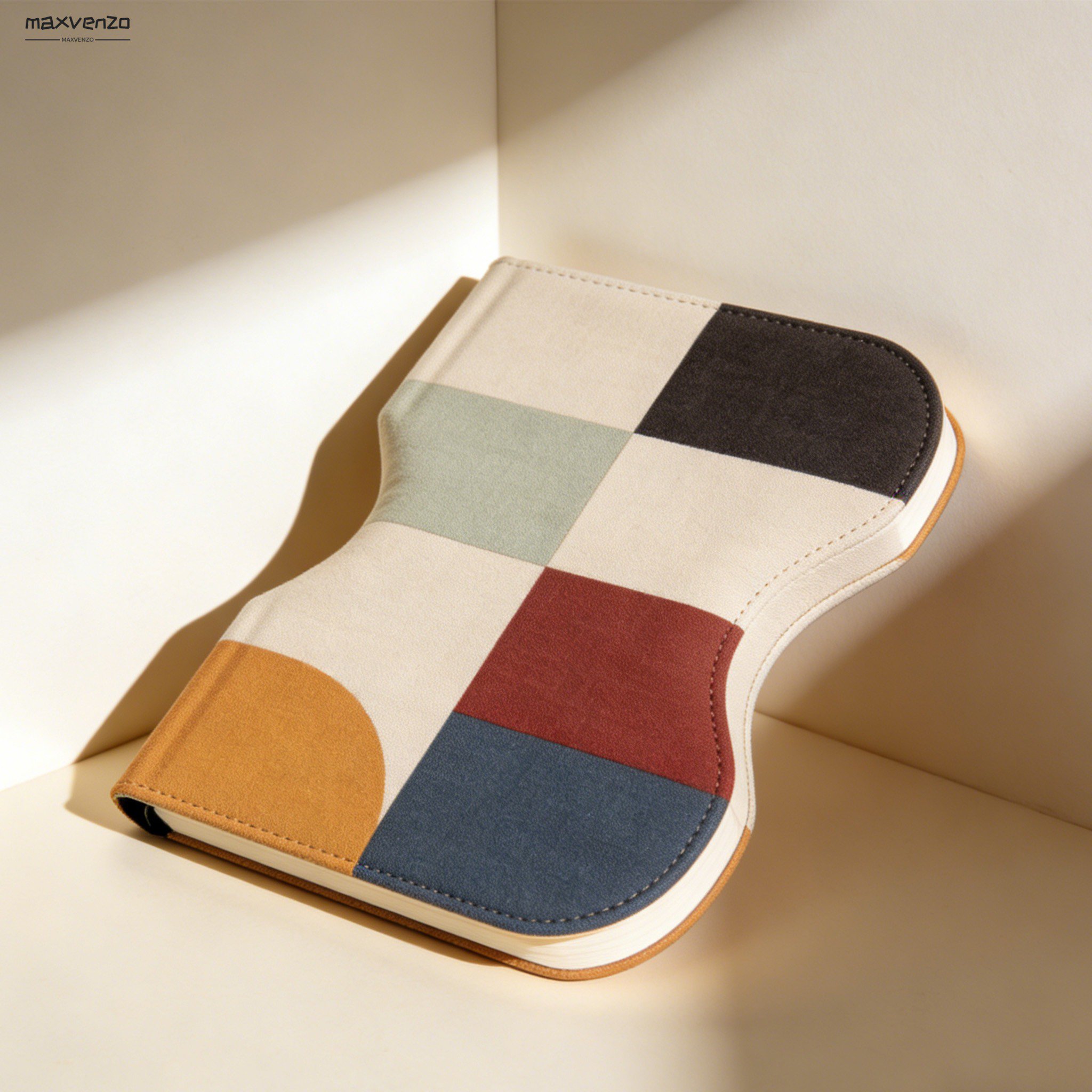 Kolorowe okładki materiałowe na książki ułożone w stos