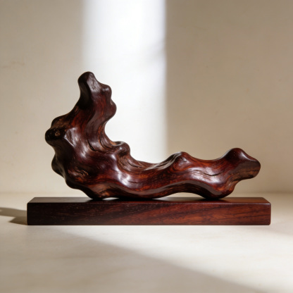 Dekorative Holzfigur aus Naturholz