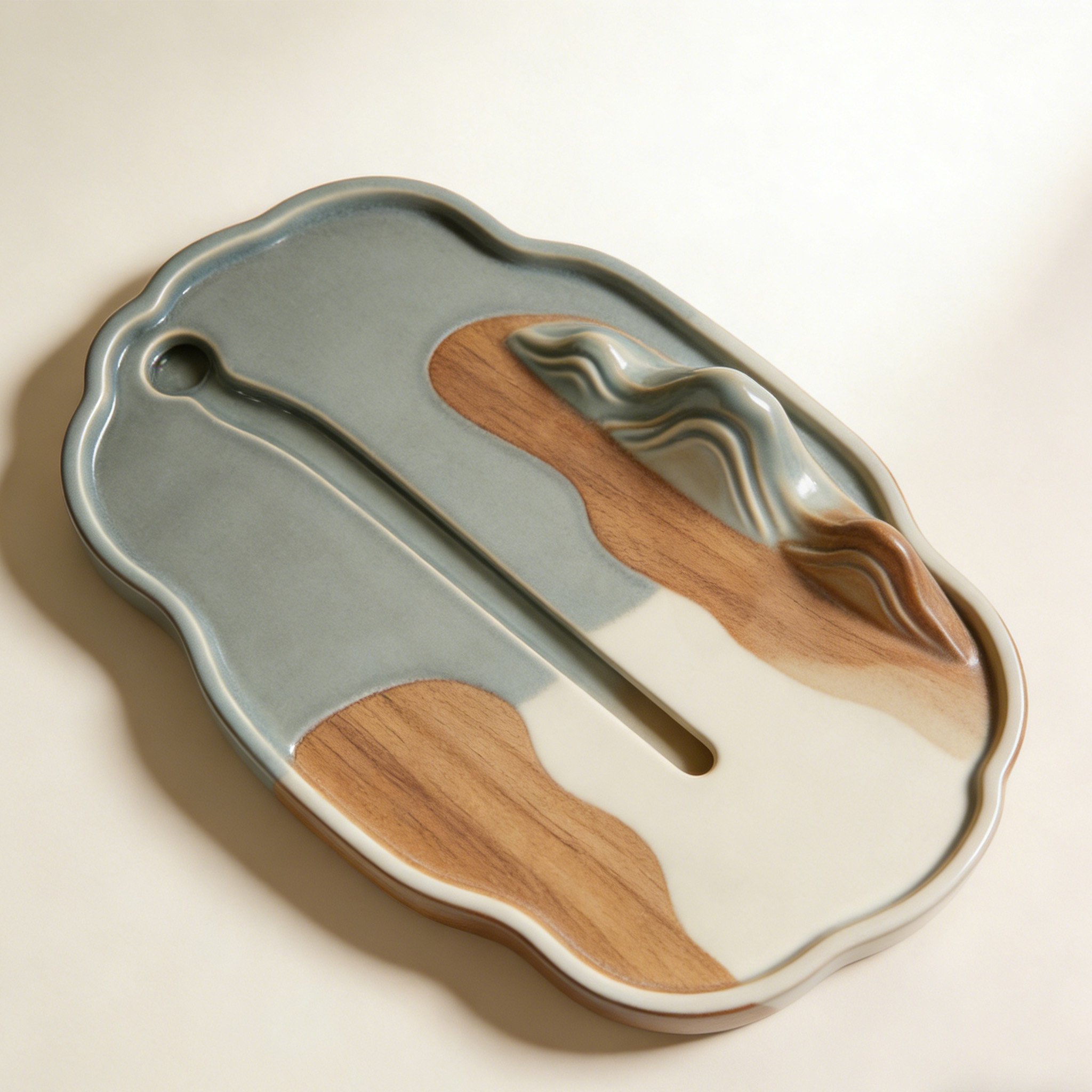 Stilvolle Tischdeko mit Teekunst-Motiv