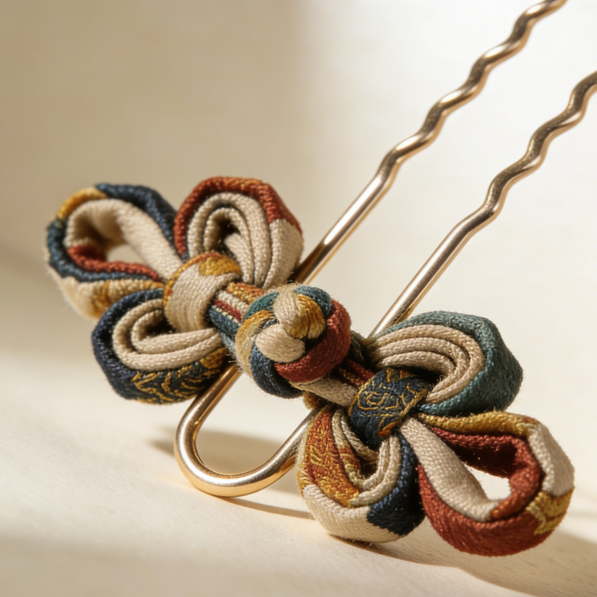 Origineller handgefertigter Haarnadelschmuck