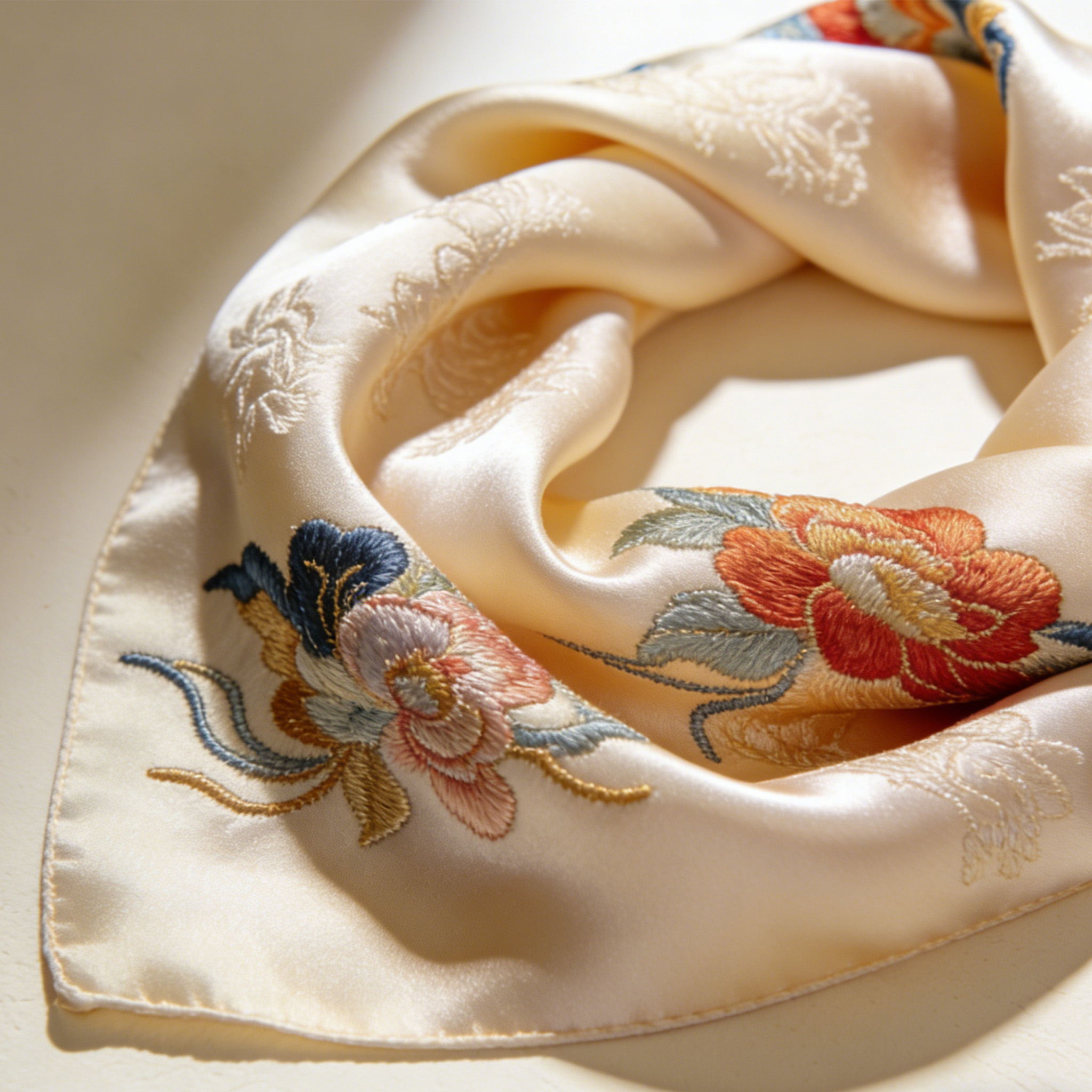 Traditionell bestickter Halstuch-Schal