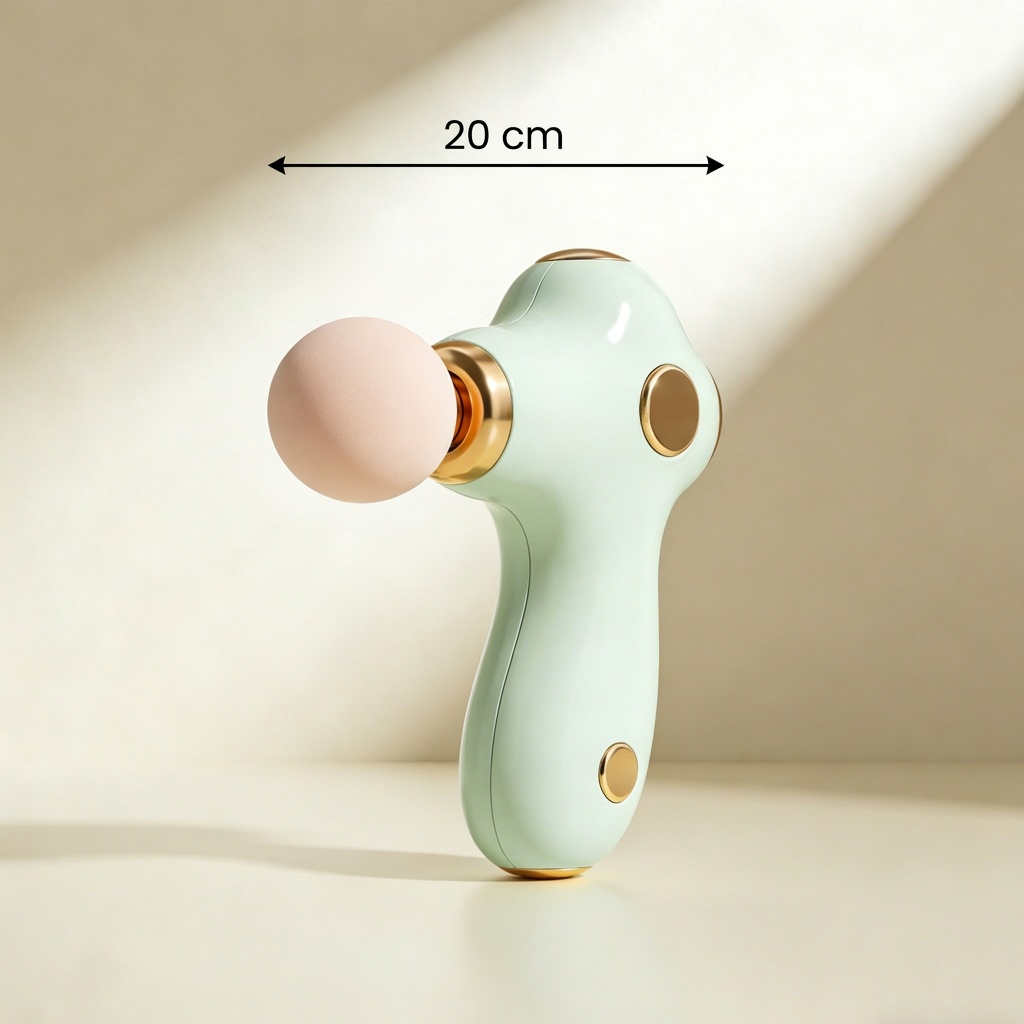 Leise Massagepistole w&auml;hrend der Anwendung am R&uuml;cken