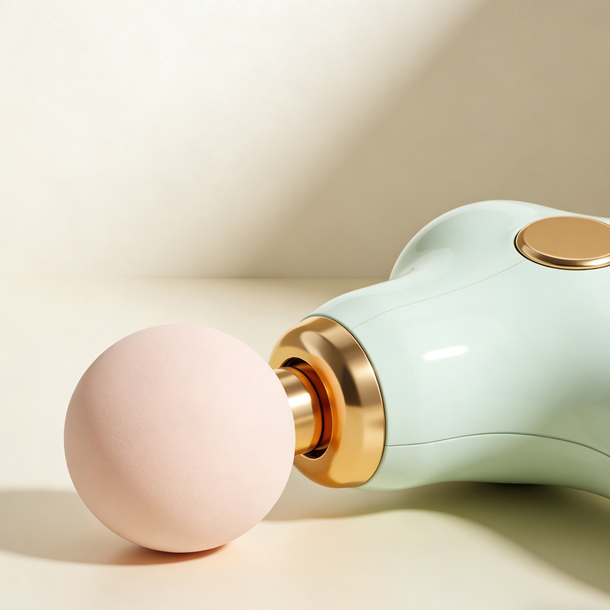 Massagepistole mit verschiedenen Aufs&auml;tzen f&uuml;r gezielte Muskelbehandlung