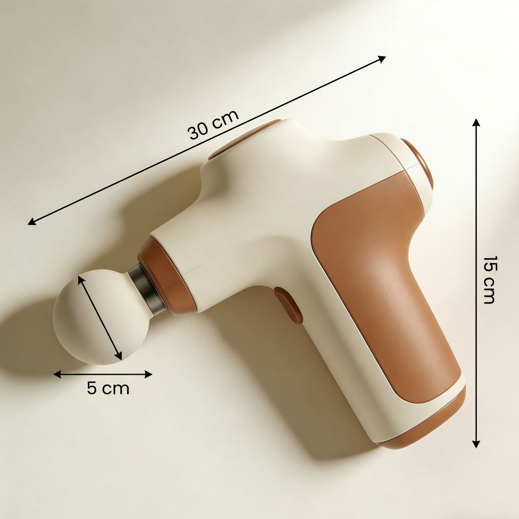 Sportler verwendet Tiefengewebsmassagegerät nach dem Training