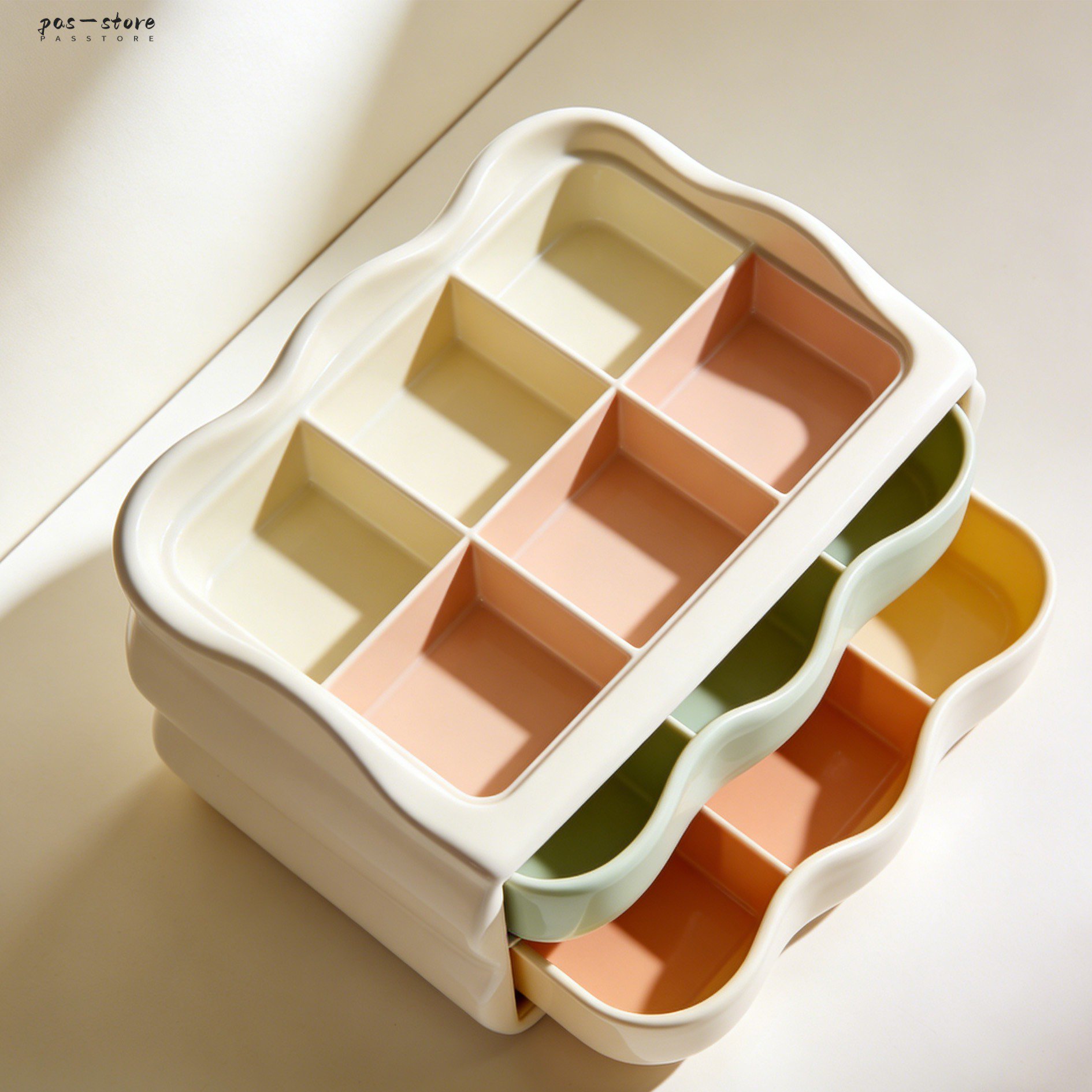 Space-saving drawer organizers for kitchen and office