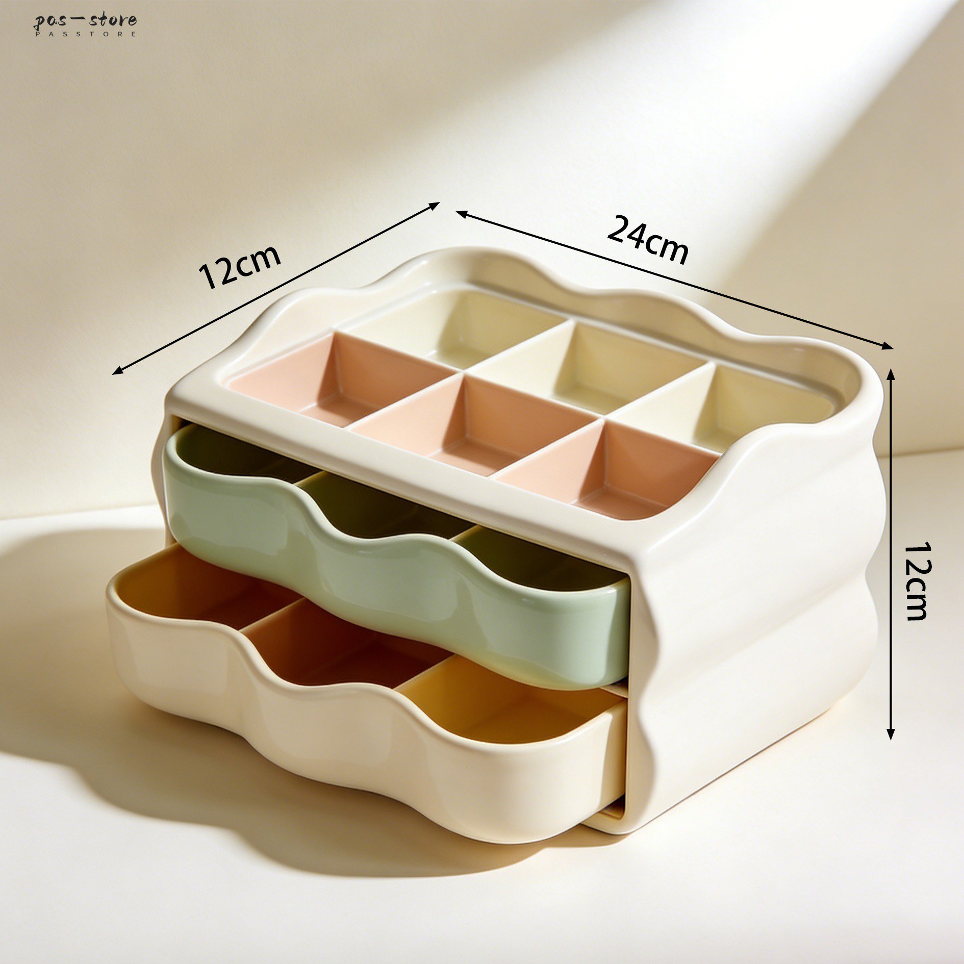 Drawer divider boxes neatly arranging utensils