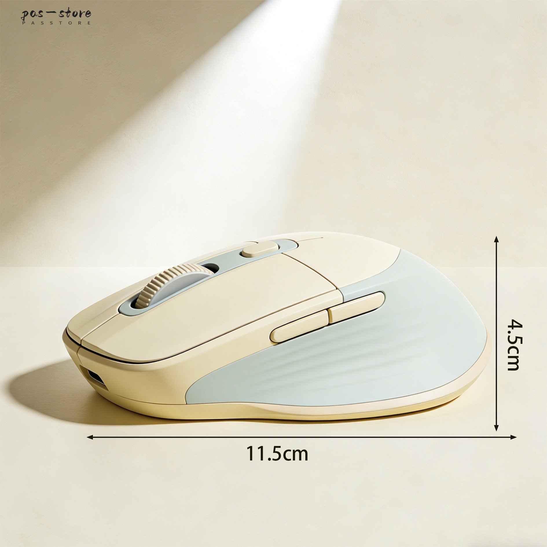 Comfortable grip multi-functional wireless mouse