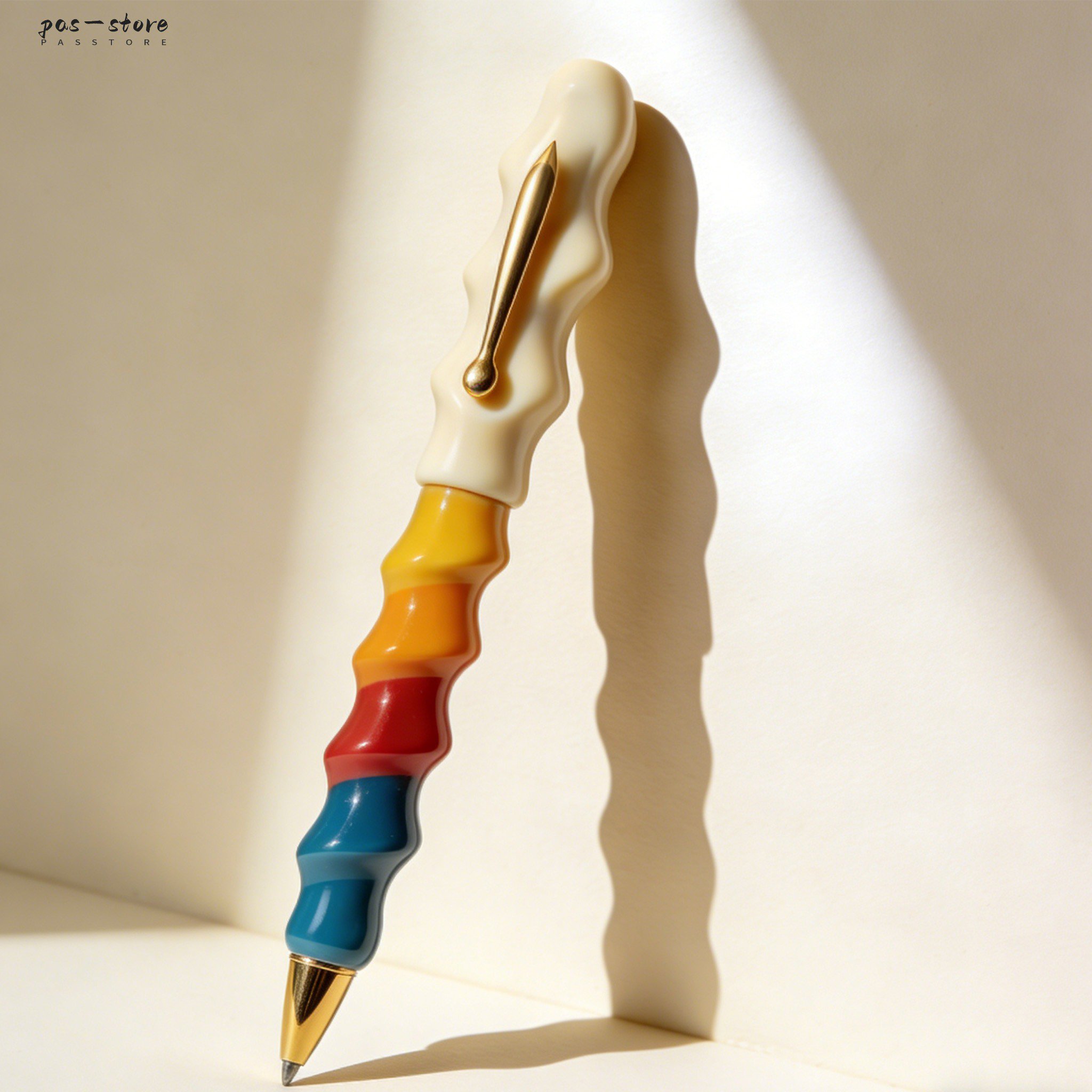 Close-up of gel ink pen tips showing smooth ink flow