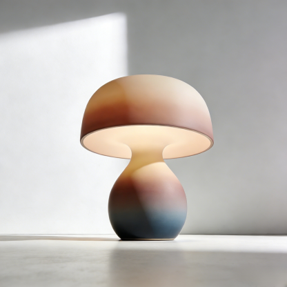 Aranyos gomba alakú asztali lámpa