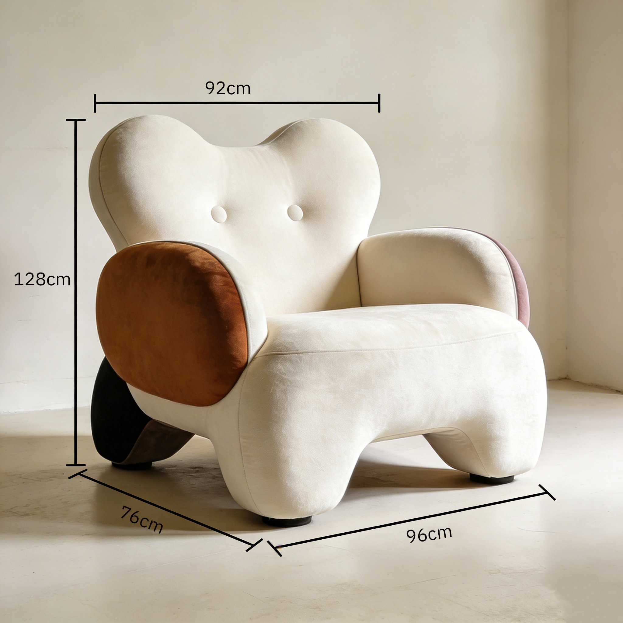 Komfortabler Sessel mit ergonomischer R&uuml;ckenlehne