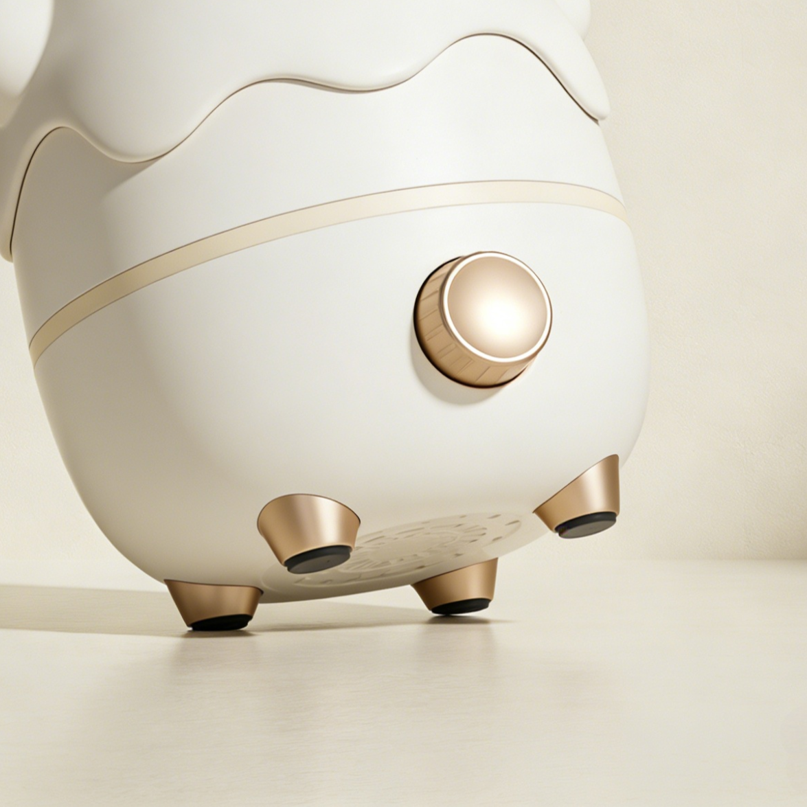 Detailansicht des smarten Luftbefeuchters mit LED-Anzeige