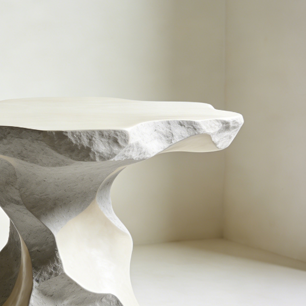 Geschnitzter Stein Esstisch mit einzigartigem Design