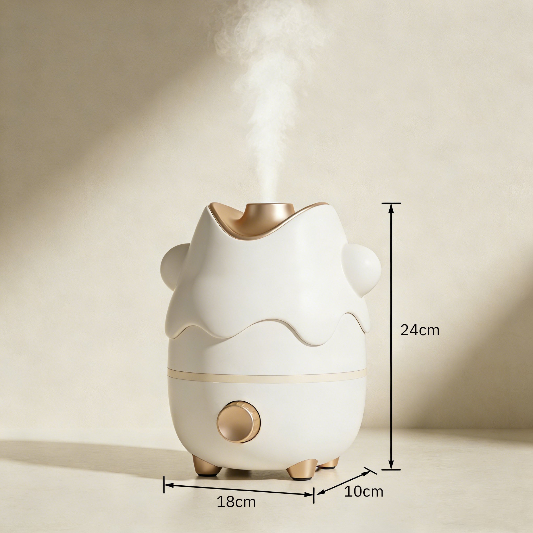 Automatische Feuchtigkeitskontrolle des Luftbefeuchters im Einsatz