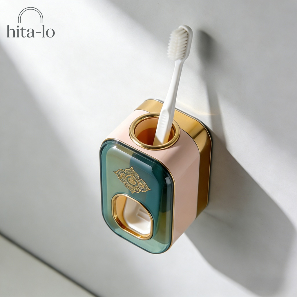 Wandmontierter, bohrfreier Zahnbürstenhalter