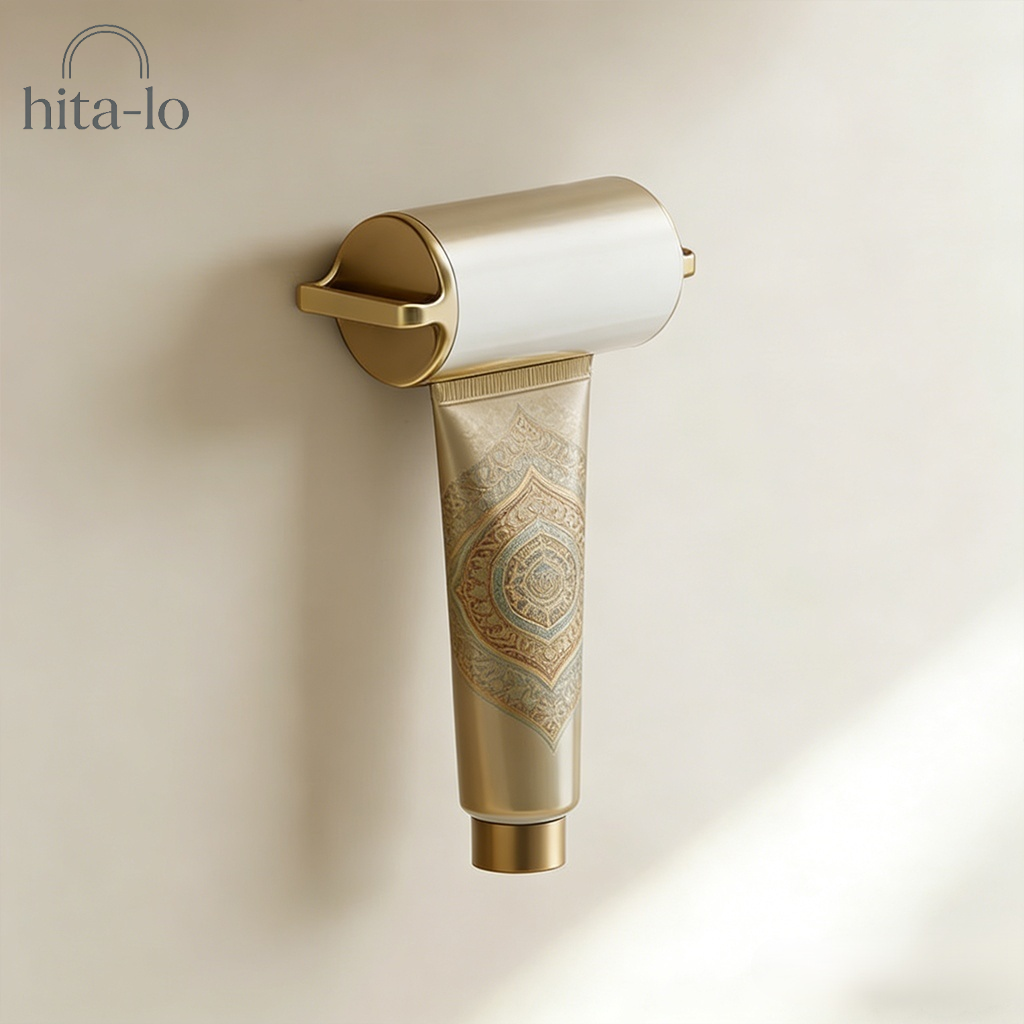 Zahnpasta-Ausdrücker für Faule, der an der Wand montiert wird