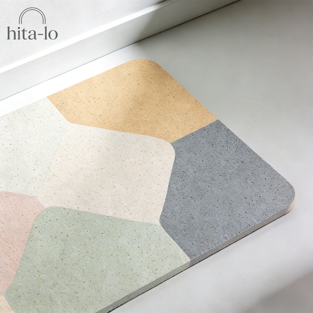 Badezimmermatte aus Kieselgur – saugfähig und feuchtigkeitsbeständig