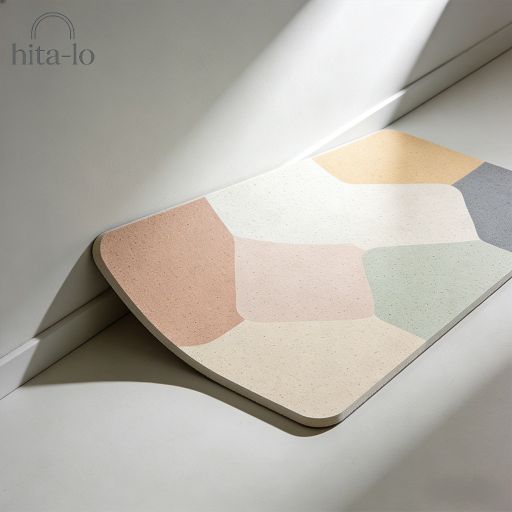 Badezimmermatte aus Kieselgur – saugfähig und feuchtigkeitsbeständig