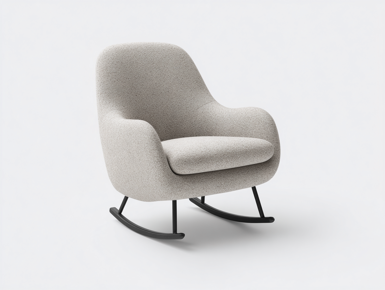 Mecedoras tapizadas 75x85x100 cm - tejido - beige - diseño moderno-Havenmybay