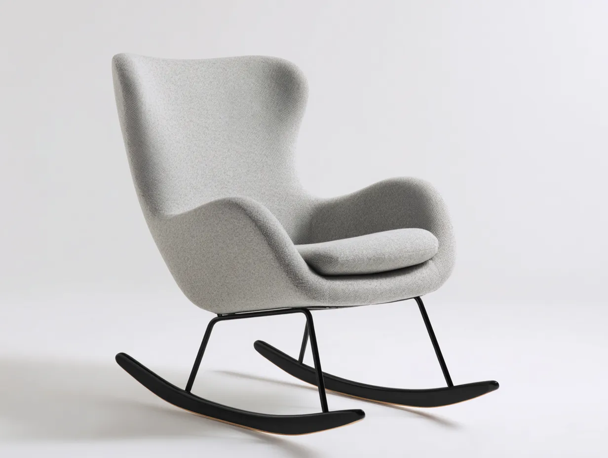 Mecedora tapizada de tela 78x88x102 cm - Diseño ergonómico para salón-Havenmybay