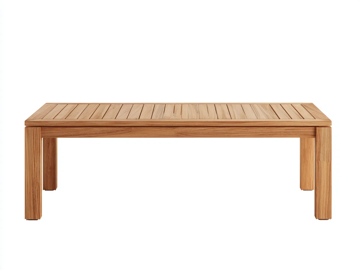 Mesa de jardín rectangular de madera 180x90x75 cm - Diseño natural para exterior-Havenmybay
