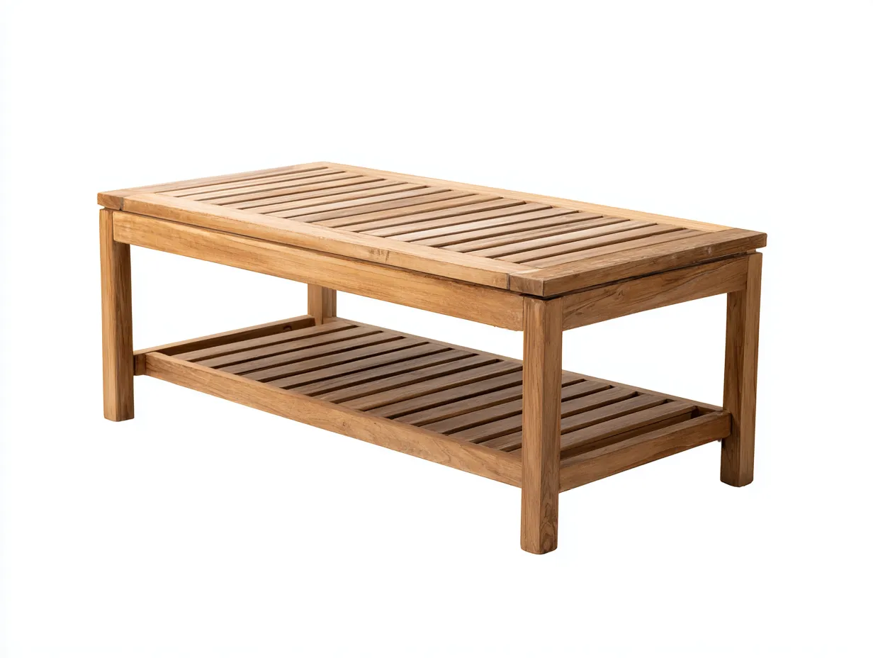 Mesa de jardín rectangular de madera maciza 120x60x45 cm - marrón - diseño funcional para exterior-Havenmybay