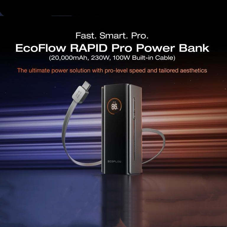 ECOFLOW Rapid Pro PowerBank 20000mAh 230W Max Output with 100W Built-in Cable