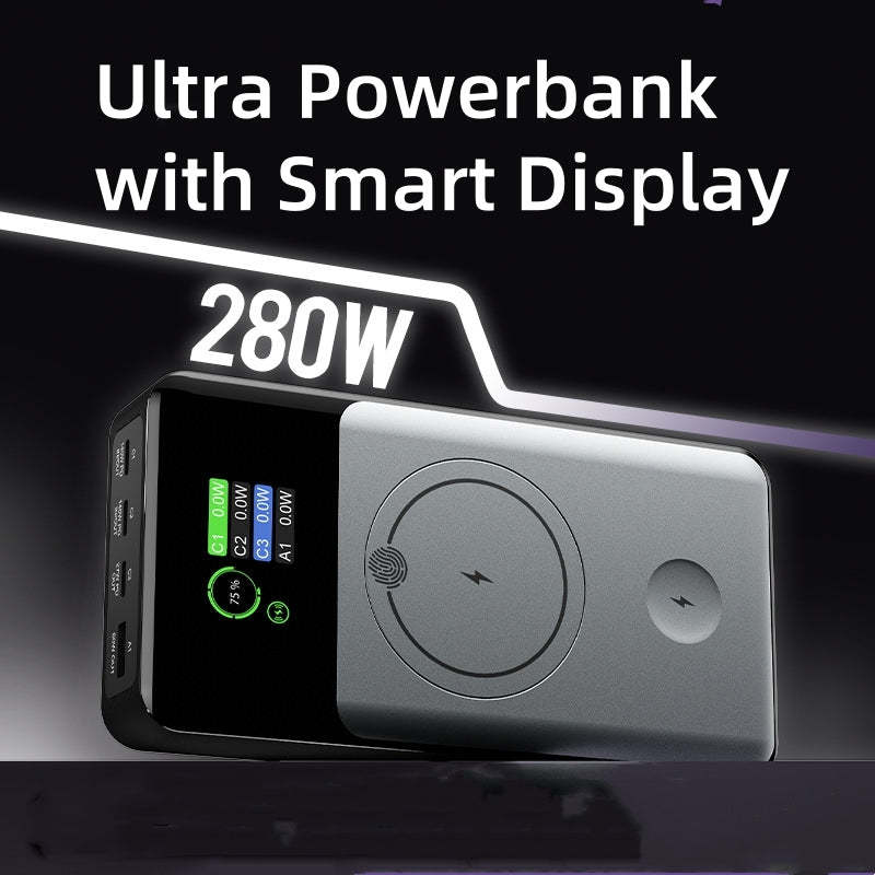 Flash Pro Ultra: 280W Magnetic Powerbank With OLED Screen