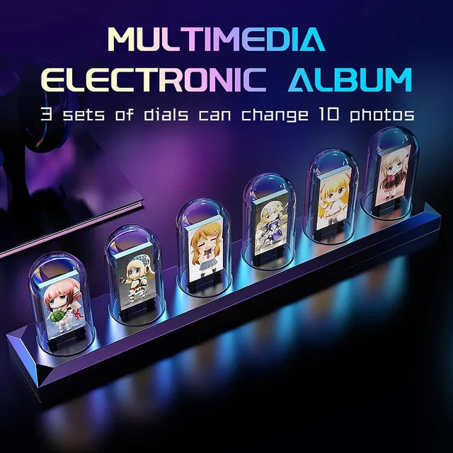 Nixie Tube RGB DIY Glow Tube Clock with IPS Digital Display