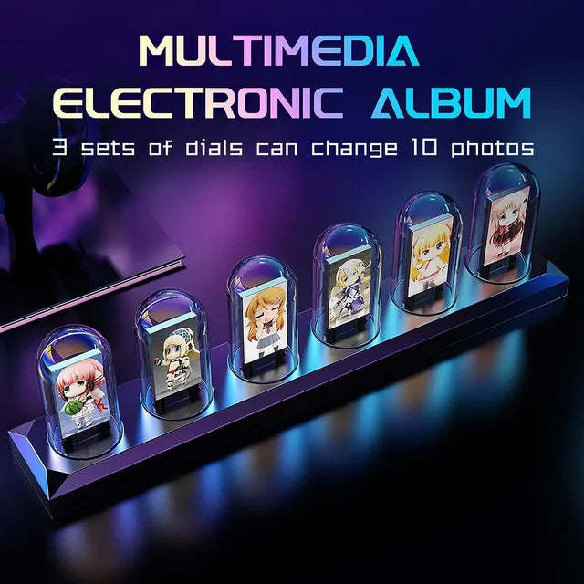 Nixie Tube RGB DIY Glow Tube Clock with IPS Digital Display