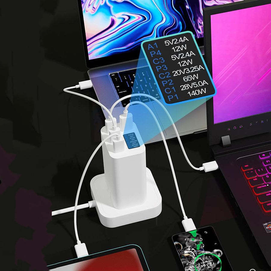 280W Zeus USB-C GaN Wattage Dsiplay Charger