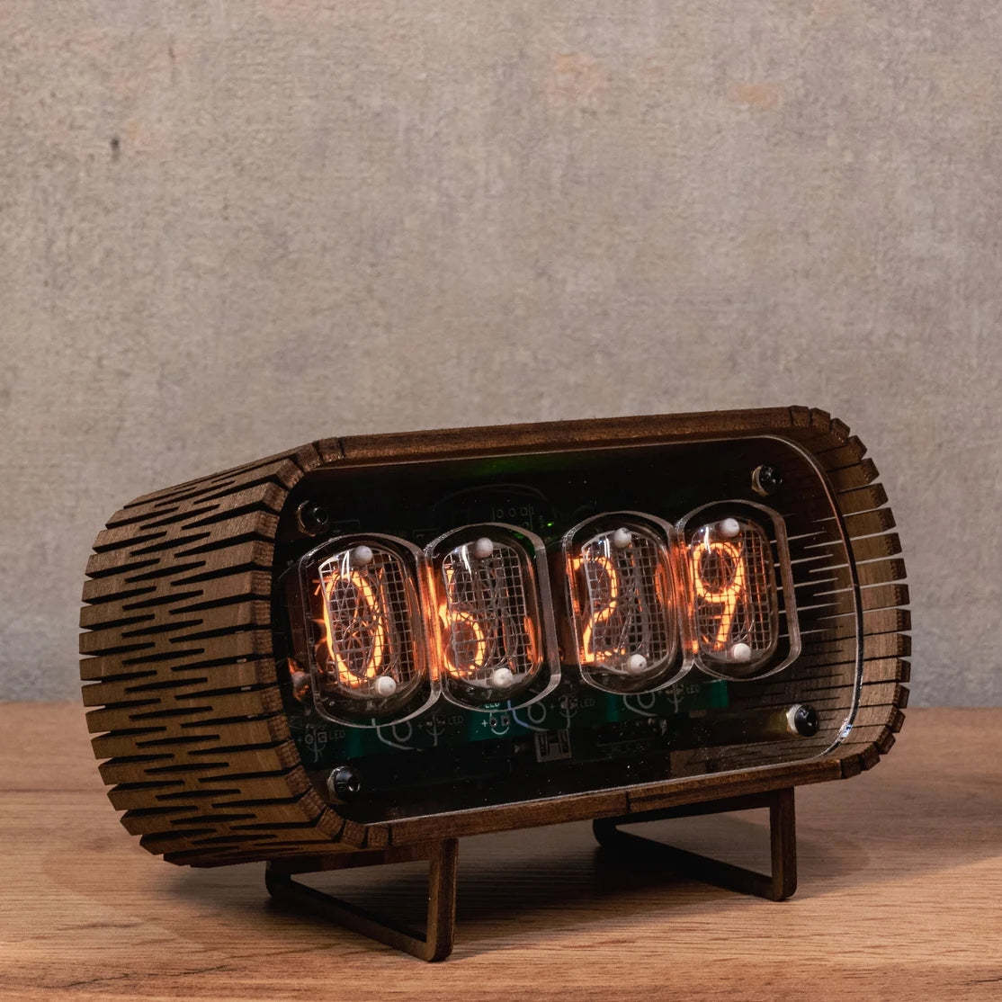Nixie Clock IN-12 with a Transparent Front Panel
